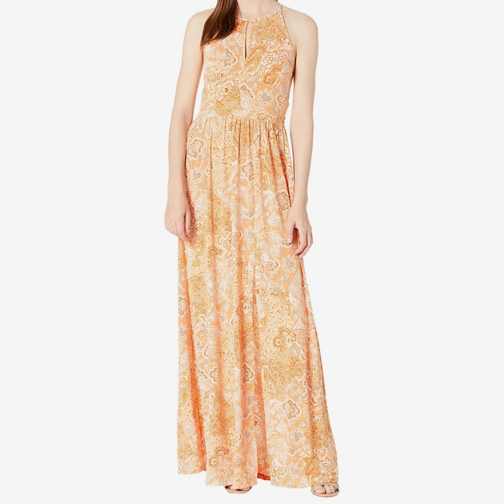 MICHAEL Michael Kors Arabesque Paisley Halter Maxi
